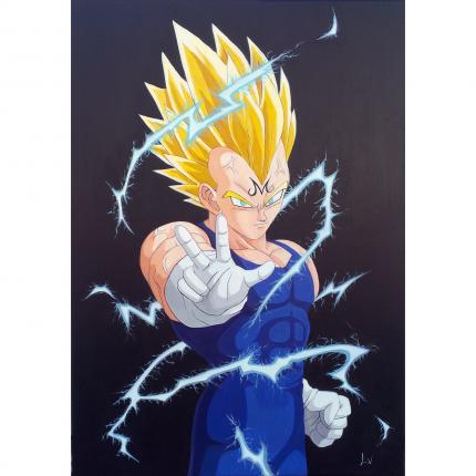 Majin Vegeta, Peinture Acrylique, 70x50cm.