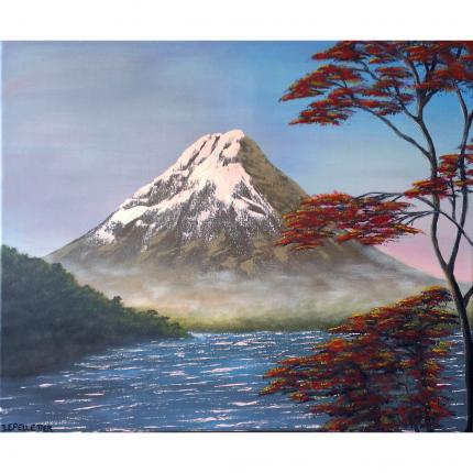 Le Mont Fuji Yama, Peinture Acrylique, 54x65cm.