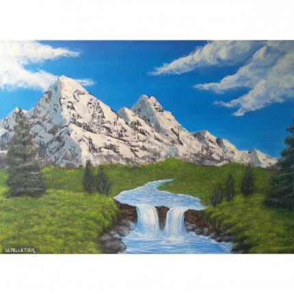 La fonte des neiges, Peinture Acrylique, 50x70cm.