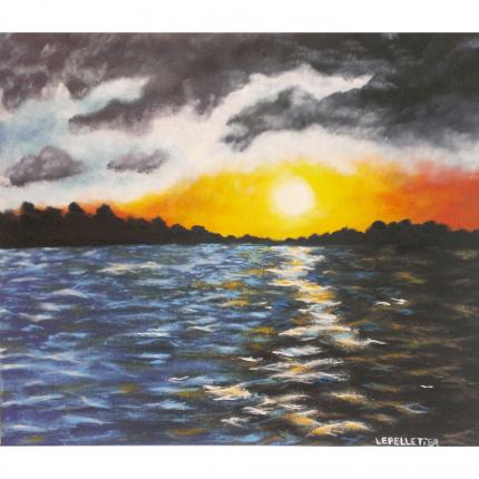 Crépuscule, Peinture Acrylique, 46x55cm.