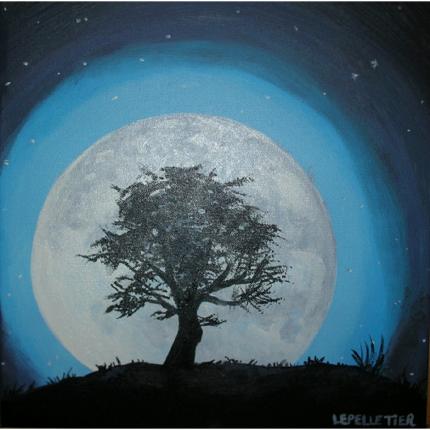 Au clair de la lune, Peinture Acrylique, 40x40cm.