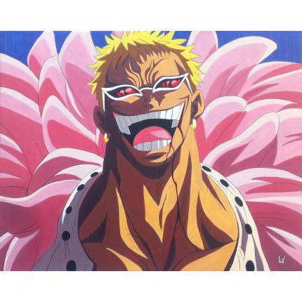 Doflamingo, Peinture acrylique sur toile 50x40cm.