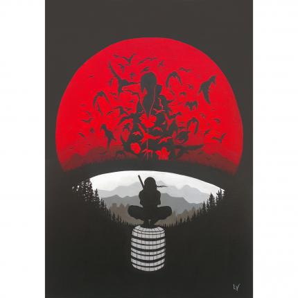 Itachi, Peinture Acrylique sur toile, 70x50cm.