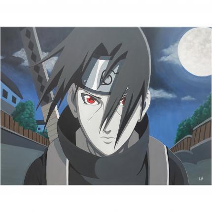 Itachi Mangekyô Sharingan, Peinture Acrylique sur toile, 60x80cm.